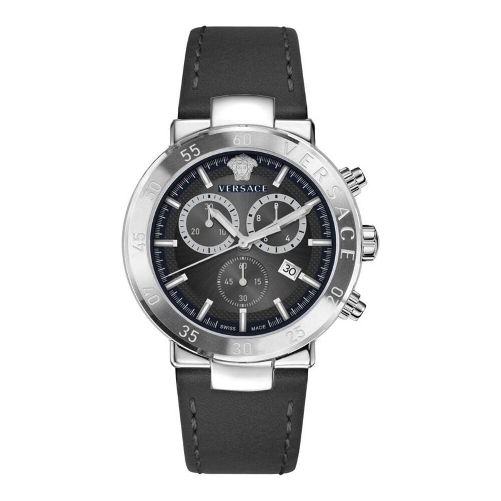 Versace Urban Mystique Chronograph Watch Silver Mens